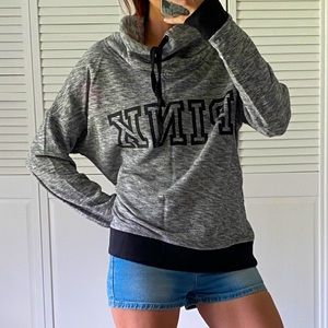 PINK Crowl Neck Sweatshirt with Drawstring